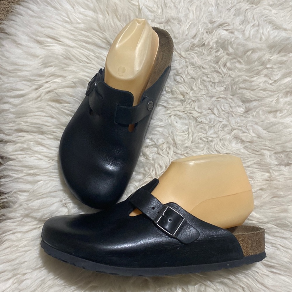 Birkenstock Boston Soft Bed Clogs In Black Size 40